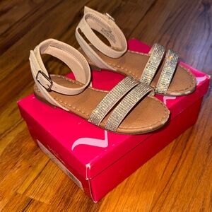 Nina Tan and Silver Strappy Sandals